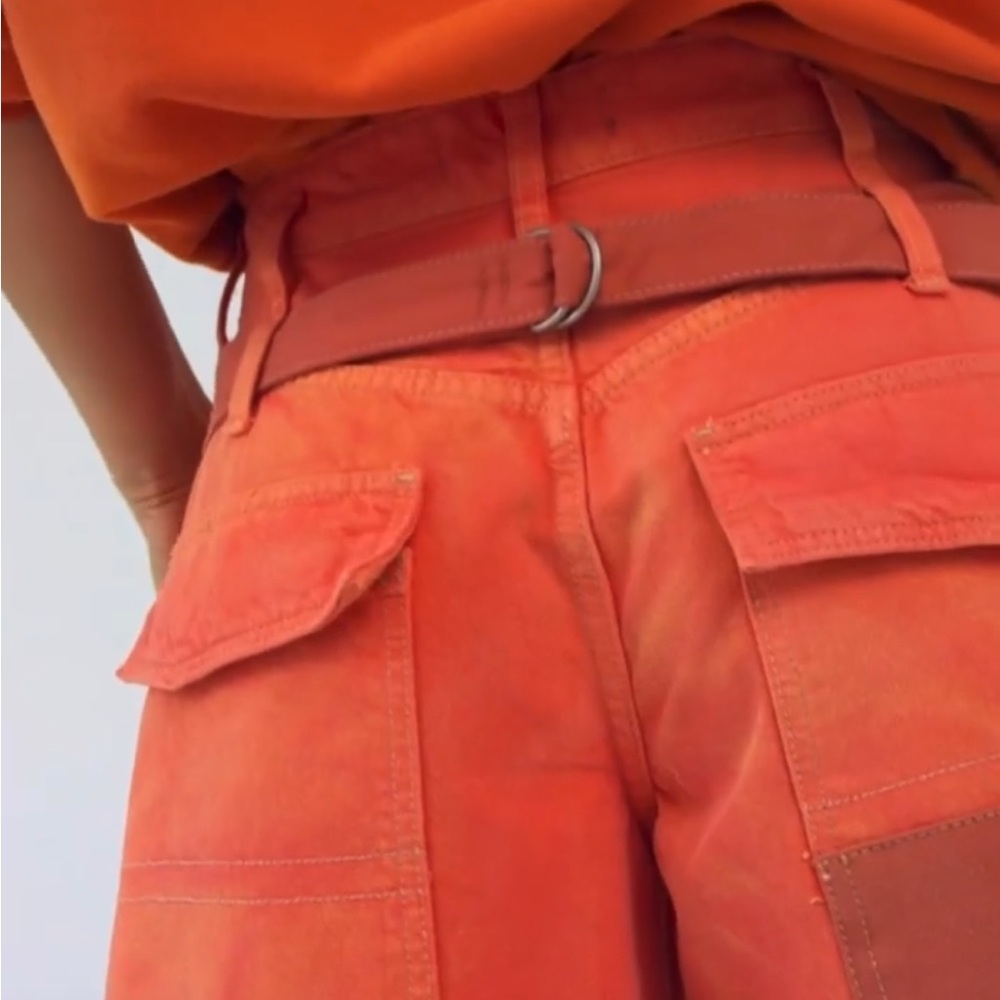 NWT FREE PEOPLE WE THE FREE Waterfalls Baggy Wide-Leg Jeans In Oklahoma Sun - Picture 9 of 9